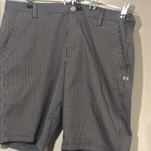 Under Armour Black and Gray Flat Front Shorts